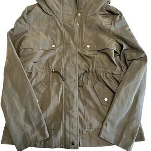 Iris Utility Jacket Parka Green Hooded Coat Outdoor Versatile Spring Layer Sz M